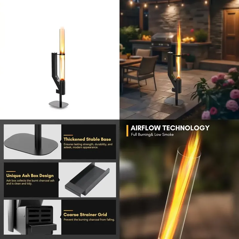 Outdoor Camping Heater - 유리 연통이 있는 펠릿 난로, 캠핑