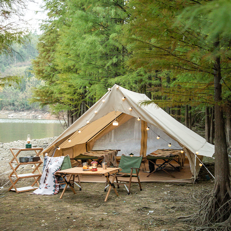 Outdoor Camping And Glamping - 헤링본 텐트 대형, 방풍 방수 자외선