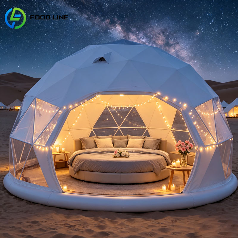 Outdoor Camping And Glamping - 조립식 글램핑 하우스 지오데식 돔 텐트