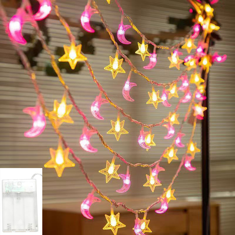 Outdoor Camping Lights String - LED 별 달 다채로운 조명, 스트링