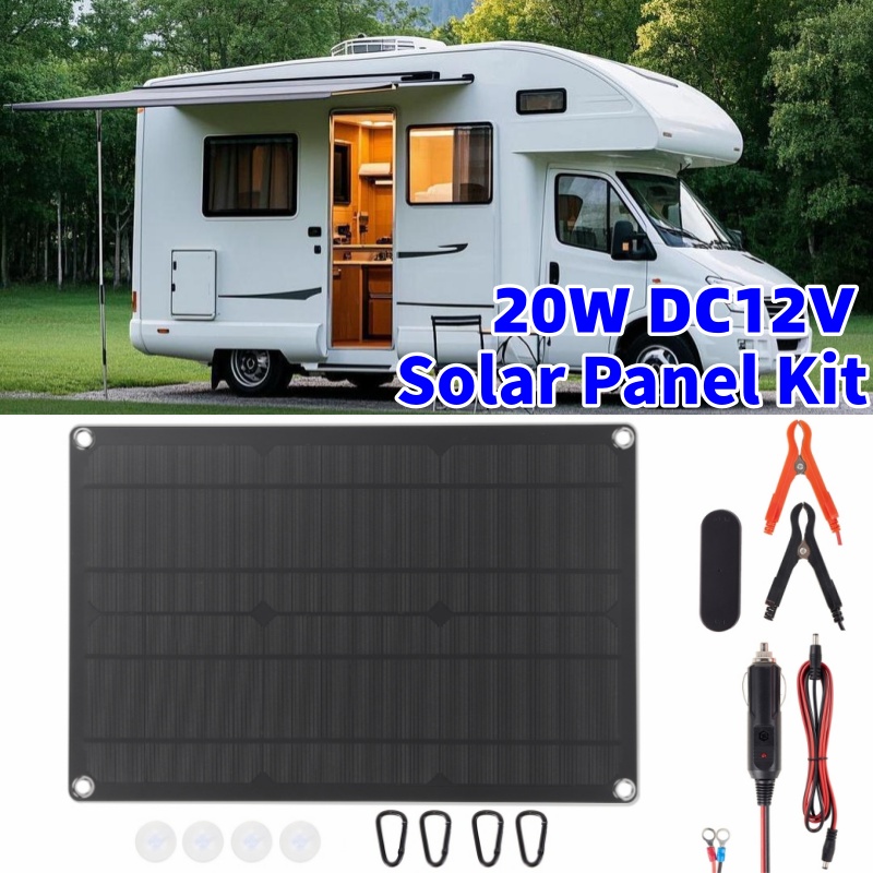 Battery Outdoor Camping - 20W 태양광 배터리 트리클 충전기 12V