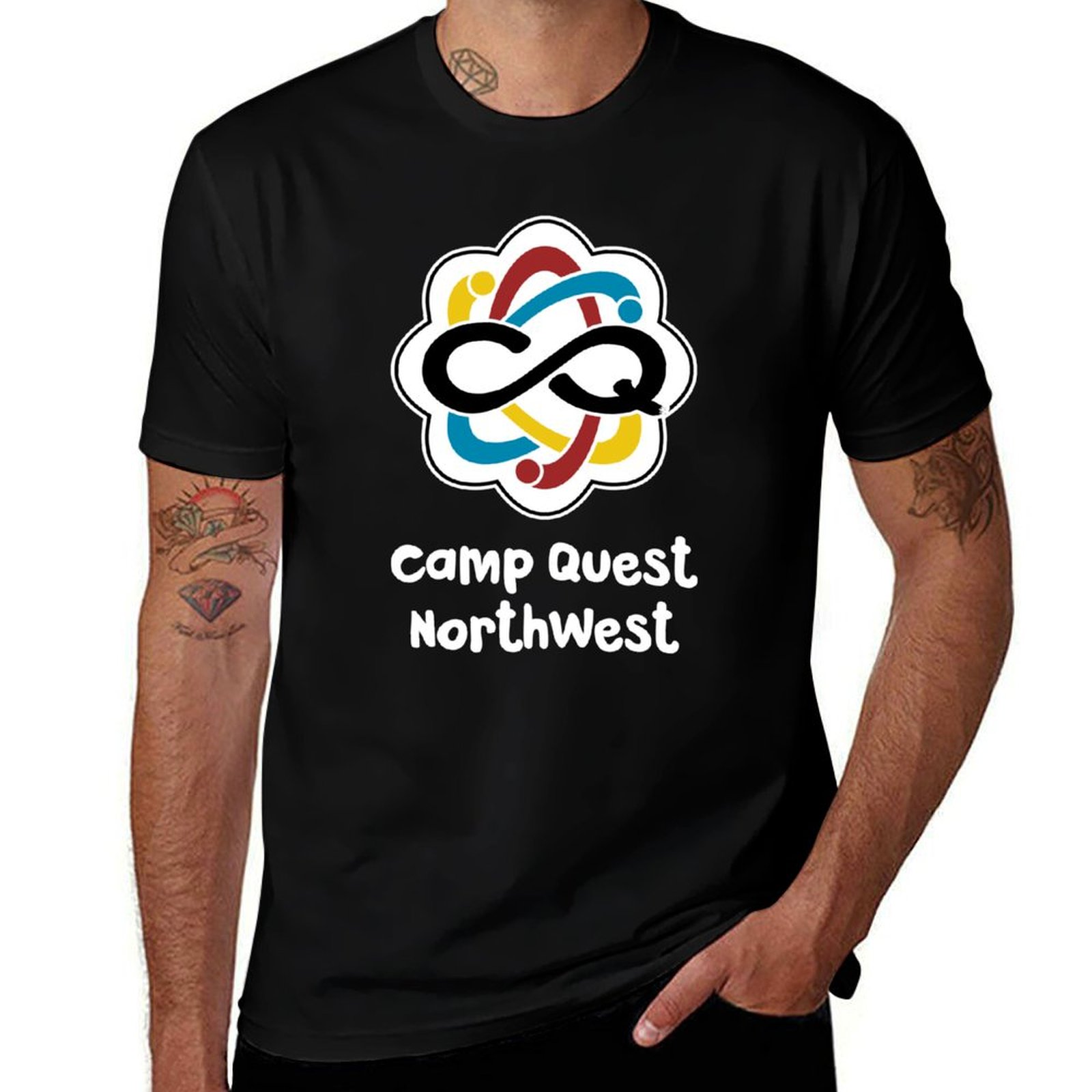 Quest Outdoor Camping - 캠프 퀘스트 노스웨스트 로고 티셔츠 자외선