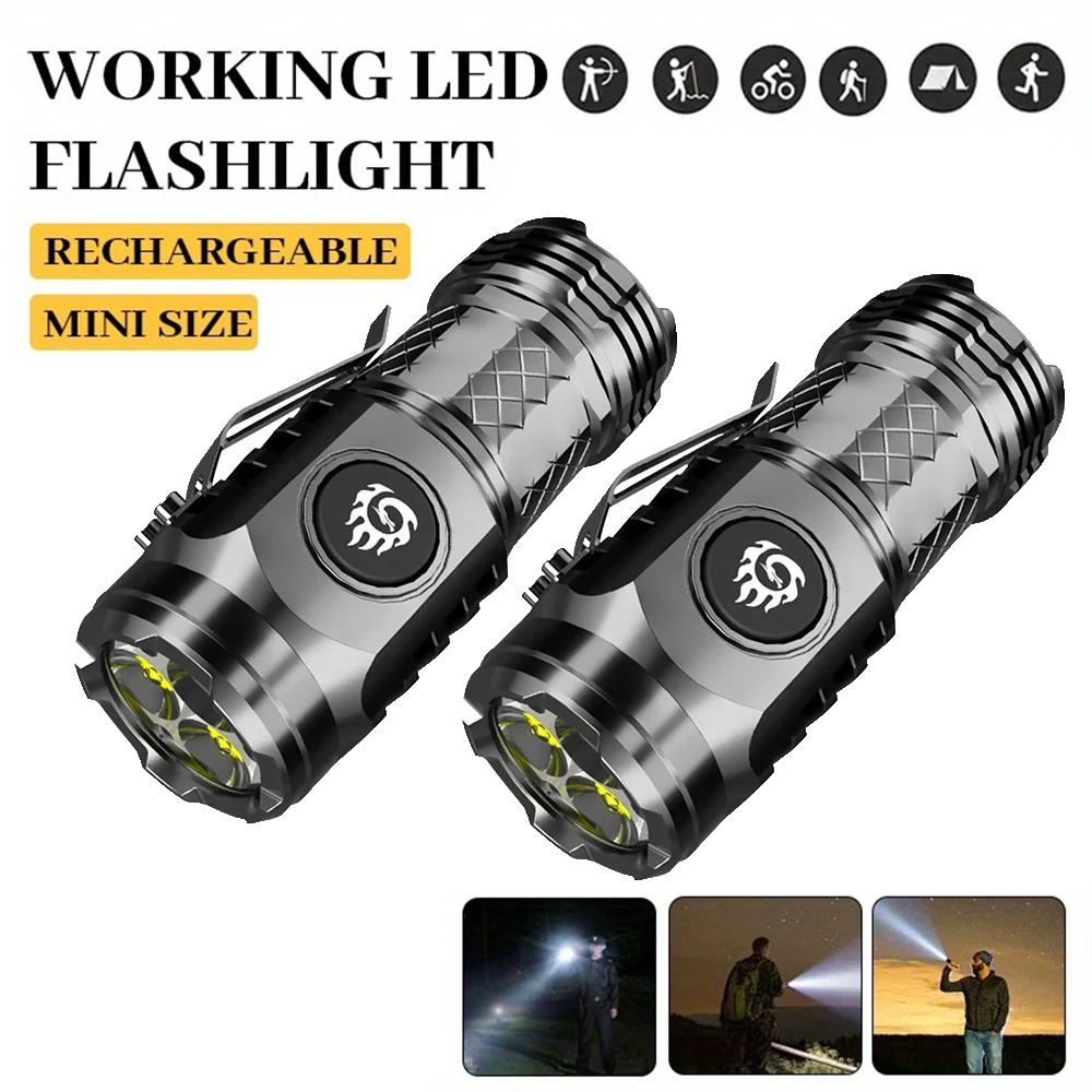 Battery Outdoor Camping - 고강도 파워 LED 손전등 내장 배터리