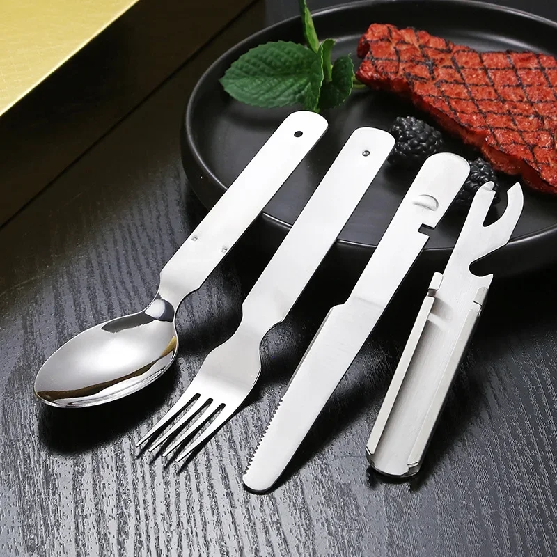 Outdoor Camping Knife - 스테인레스 스틸 식기 세트 야외 가정용