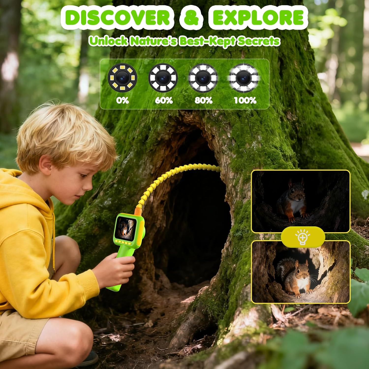 Outdoor Camping Toys - 어린이용 내시경, 조명이 있는 내시경 카메라