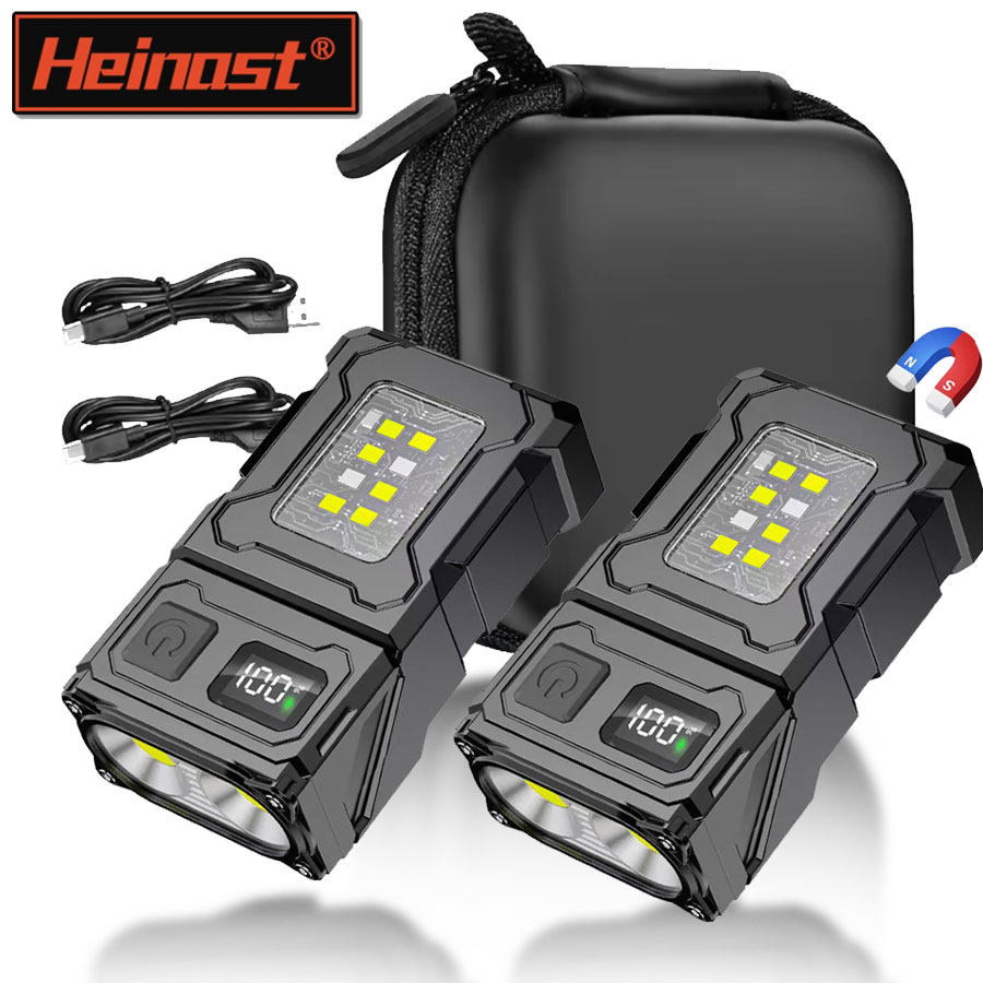 미니 휴대용 LED COB 손전등 헤드 회전 자기 토치 - Battery Outdoor Camping 리뷰 및 가격