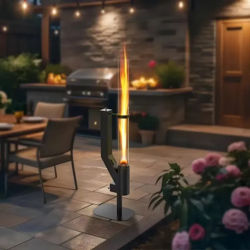 유리 연통이 있는 펠릿 난로, 캠핑 정원 야외 난방용  - Outdoor Camping Heater 리뷰 및 가격