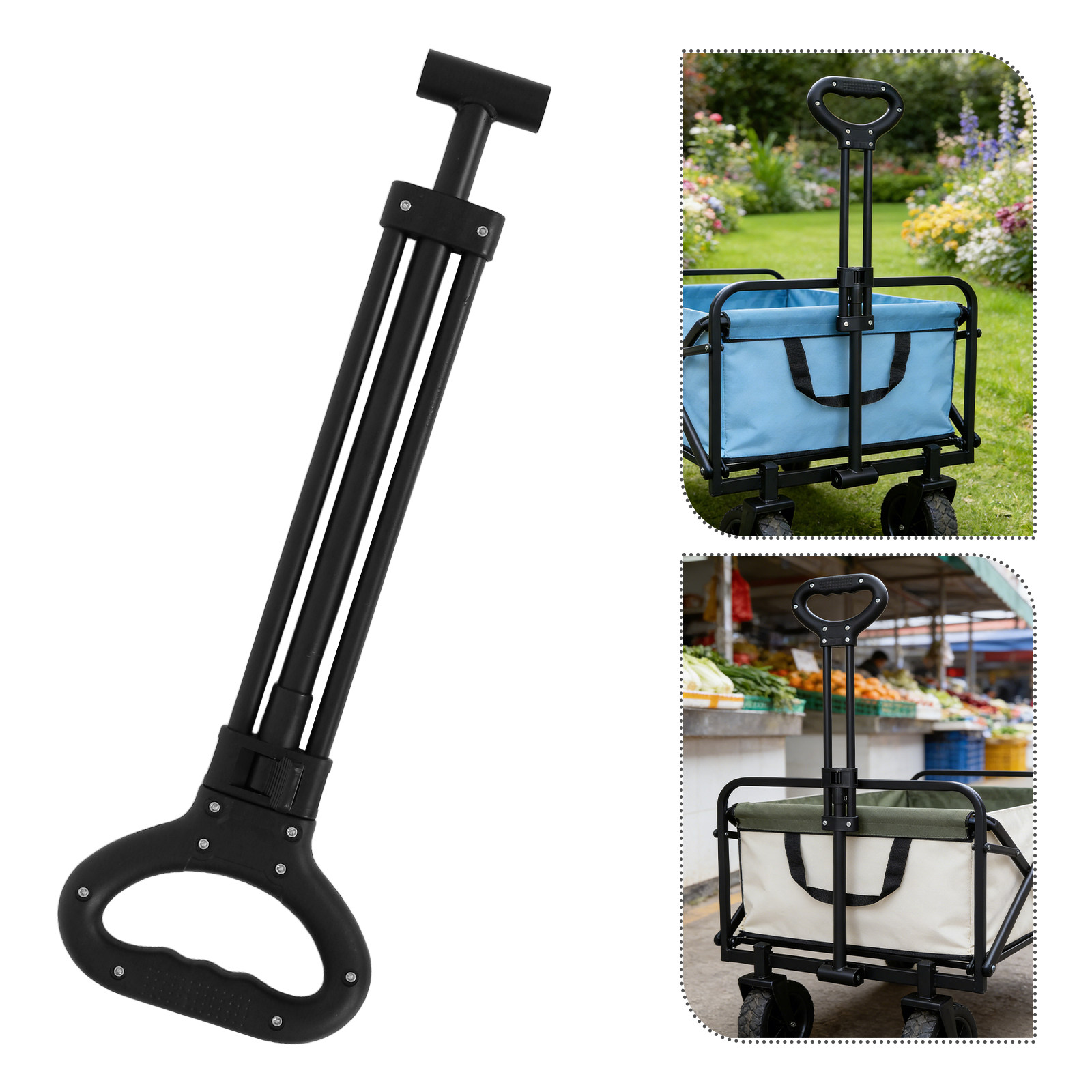 1세트 접이식 웨건 푸시 핸들, 정원 카트 캠핑 트롤리 - Outdoor Camping Trolley 리뷰 및 가격