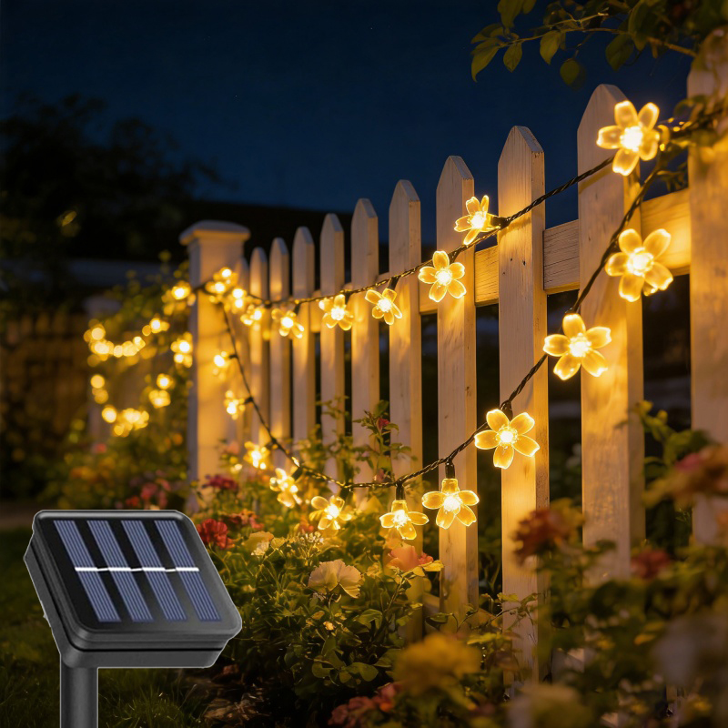 야외 태양광 LED 스트링 조명 벚꽃 조명줄 8가지 조 - Outdoor Camping Lights String 리뷰 및 가격