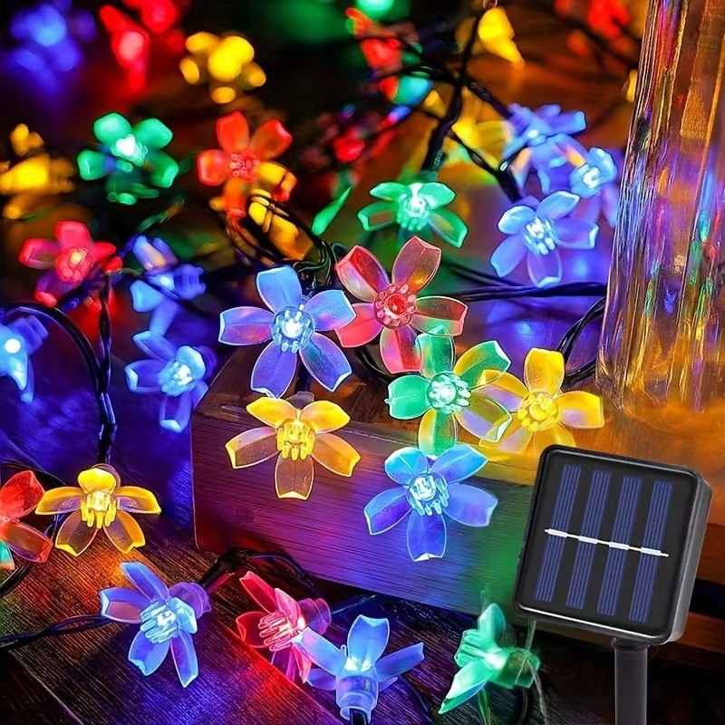 야외 태양광 LED 스트링 조명 벚꽃 조명줄 8가지 조 - Outdoor Camping Lights String 리뷰 및 가격