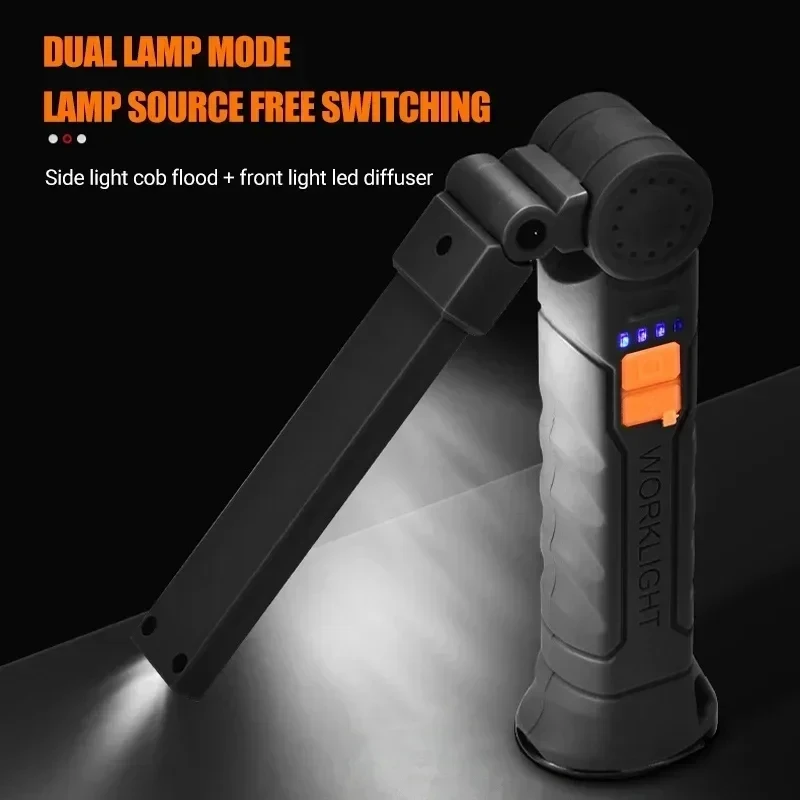 휴대용 COB LED 손전등 USB 충전식 작업등 내장 - Battery Outdoor Camping 리뷰 및 가격