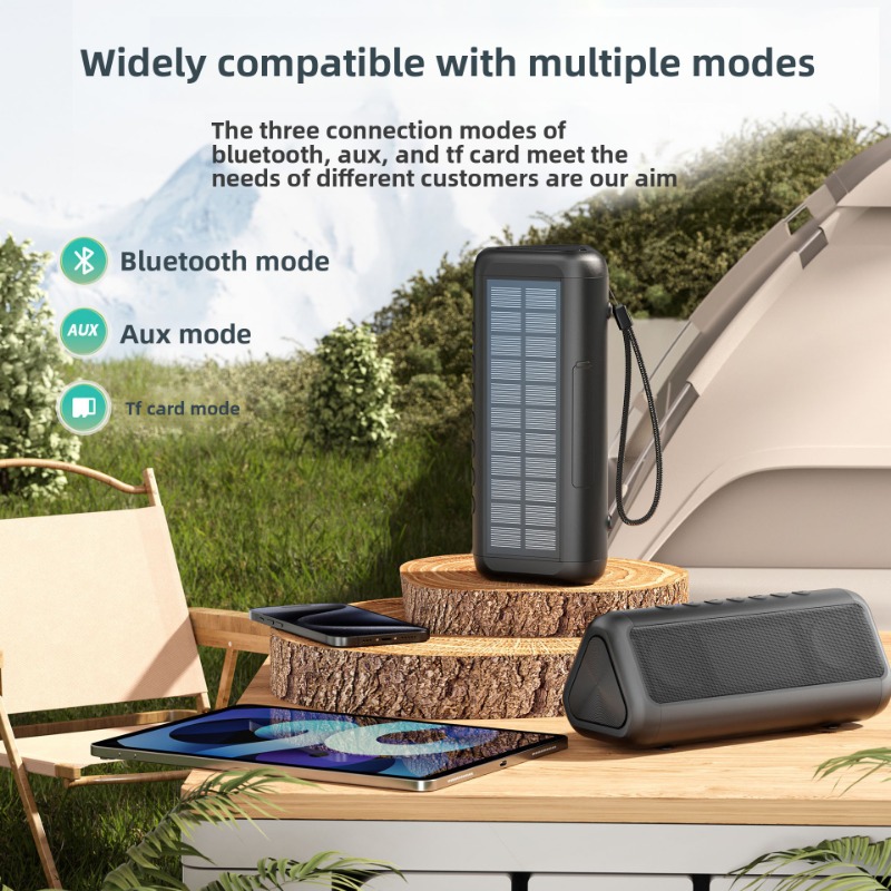 하이파이 휴대용 태양광 블루투스 스피커 5000mAh  - Outdoor Camping Videos 리뷰 및 가격