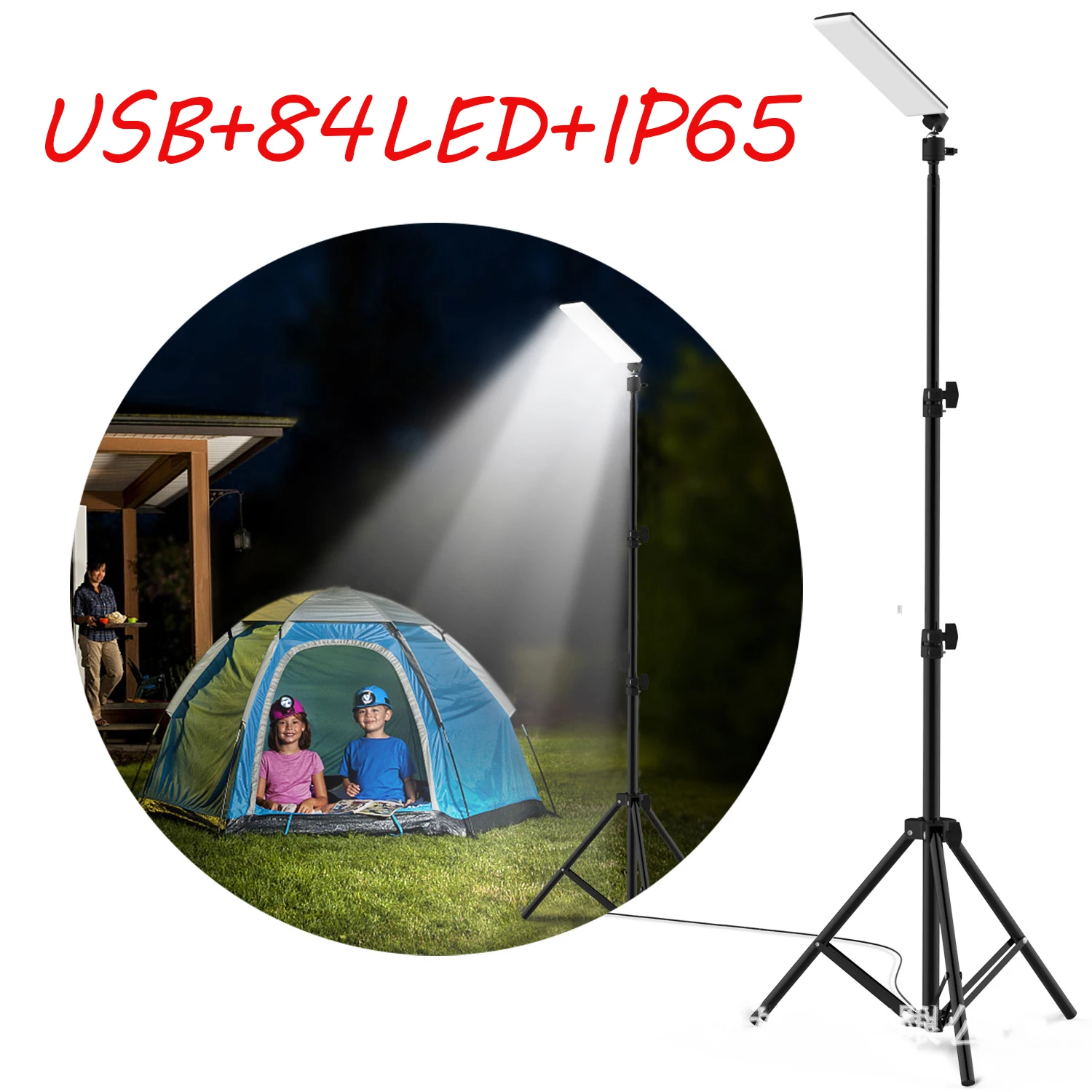삼각대가 있는 조절 가능한 LED USB 전원 램프,  - Outdoor Camping Videos 리뷰 및 가격