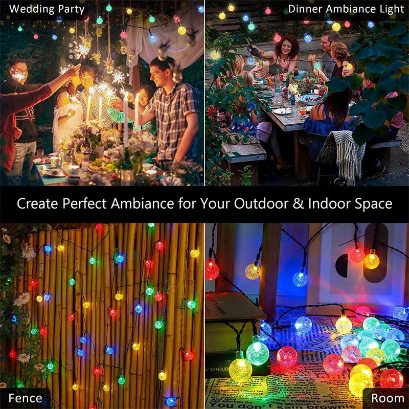 태양광 크리스탈 볼 요정 스트링 조명 야외 장식 캠핑  - Outdoor Camping Lights String 리뷰 및 가격
