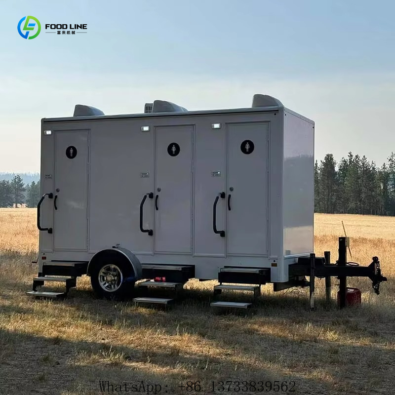 맞춤형 이동식 고급 욕실 트레일러 화이트 섬유유리 3  - Outdoor Camping Events 2026 리뷰 및 가격