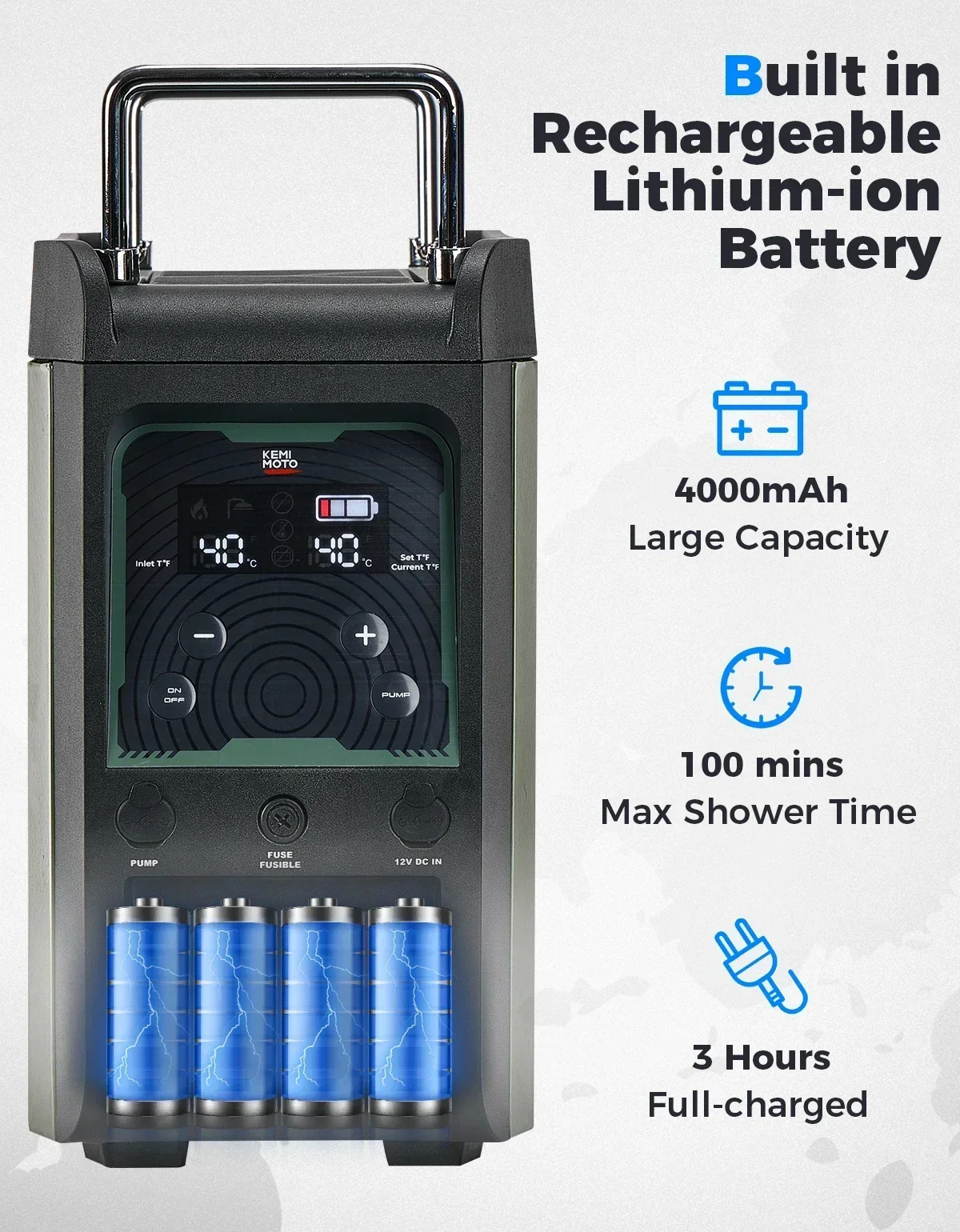 KEMIMOTO 온수기 휴대용 샤워 부탄 펌프 포함 2 - Outdoor Camping Heater 리뷰 및 가격