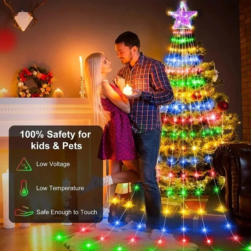 USB 전원 스타 폭포 LED 스트링 조명 2M 200 - Outdoor Camping Lights String 리뷰 및 가격