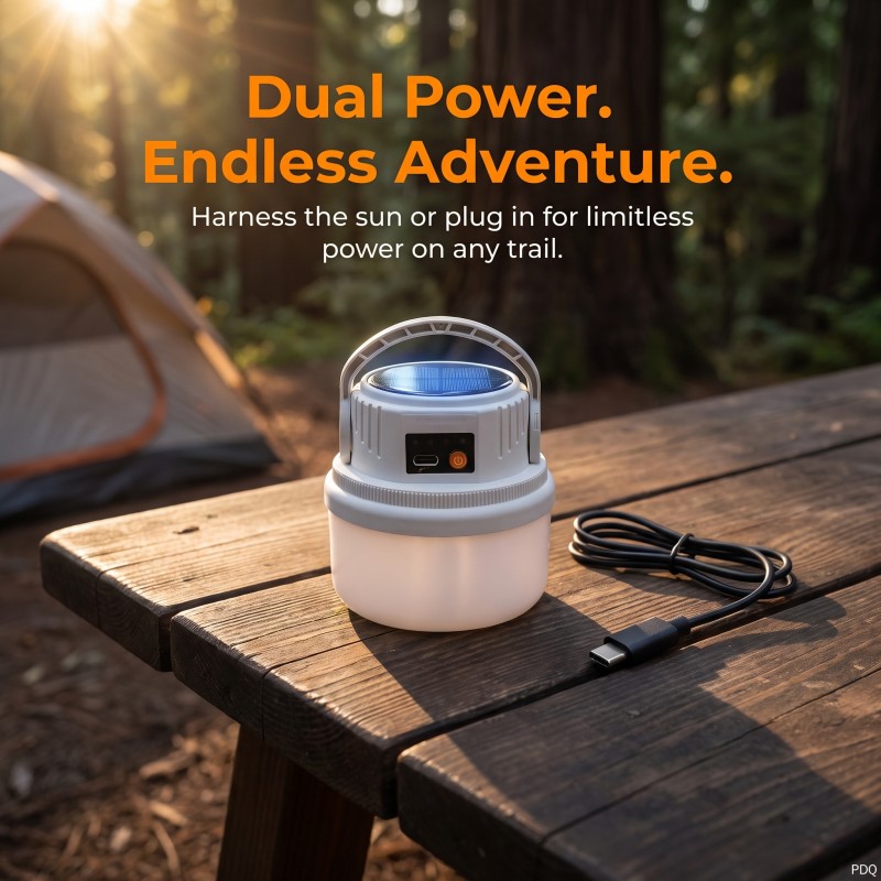 태양광 캠핑 라이트 휴대용 LED 램프 타입-C 충전식 - Outdoor Camping Lights String 리뷰 및 가격