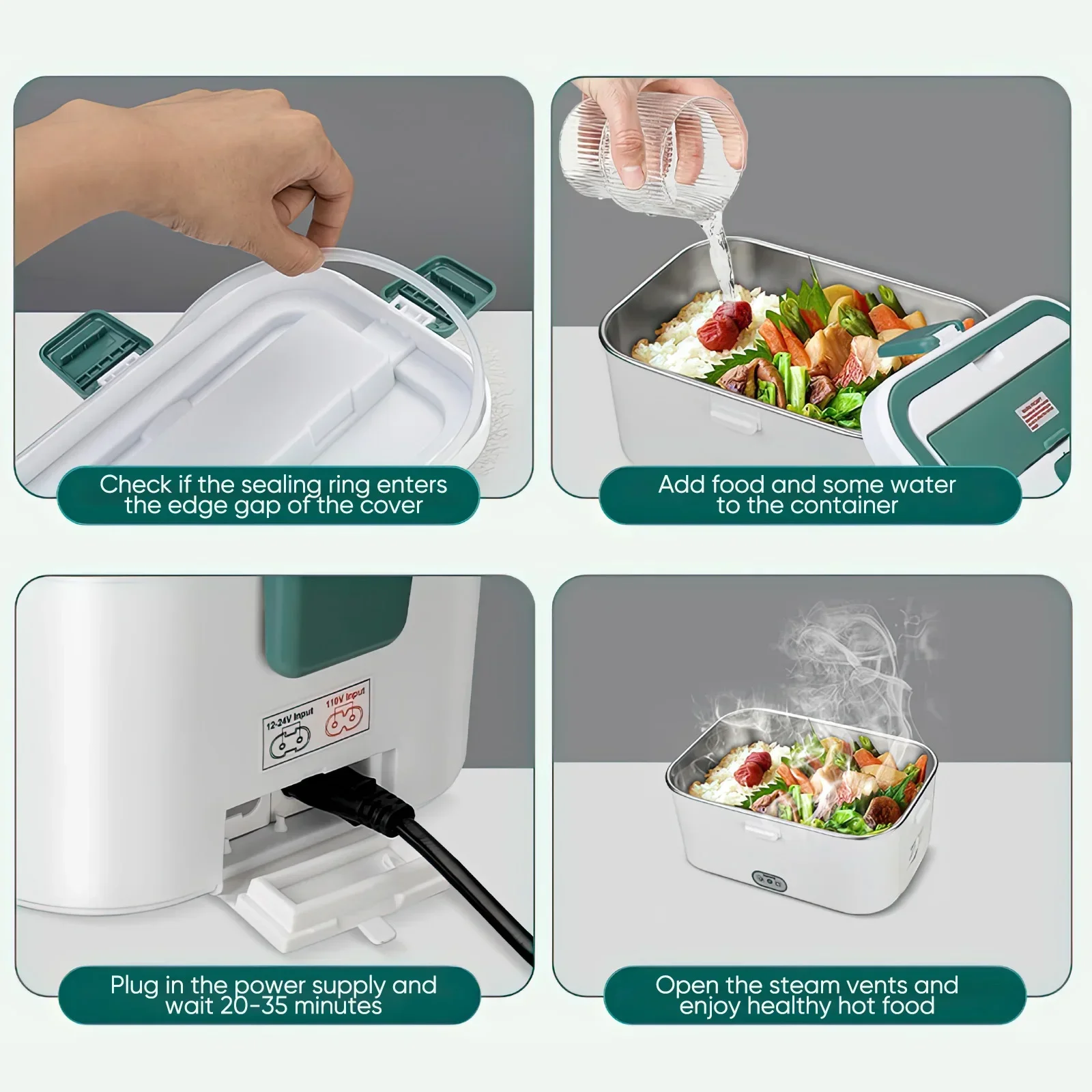 전기 도시락 상자 식품 워머 1.8L 80W 야외 캠핑 - Outdoor Camping Heater 리뷰 및 가격