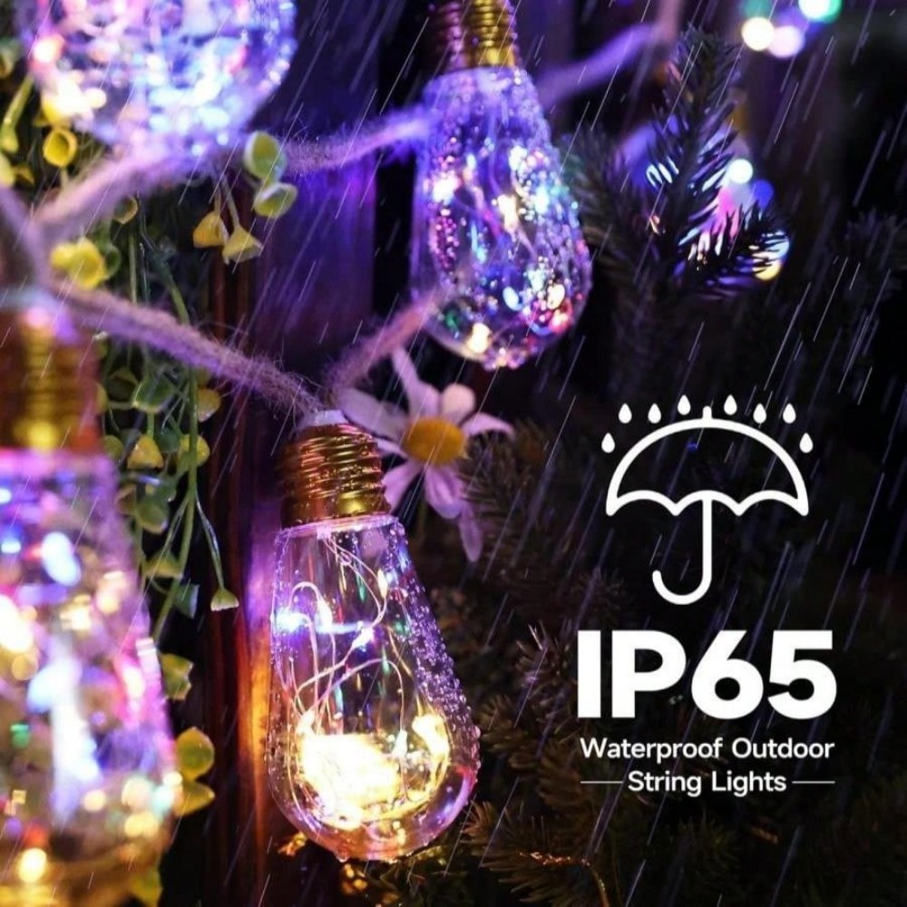 10/20LED 야외 태양광 조명줄, 방수 전구 걸이형 - Outdoor Camping Lights String 리뷰 및 가격