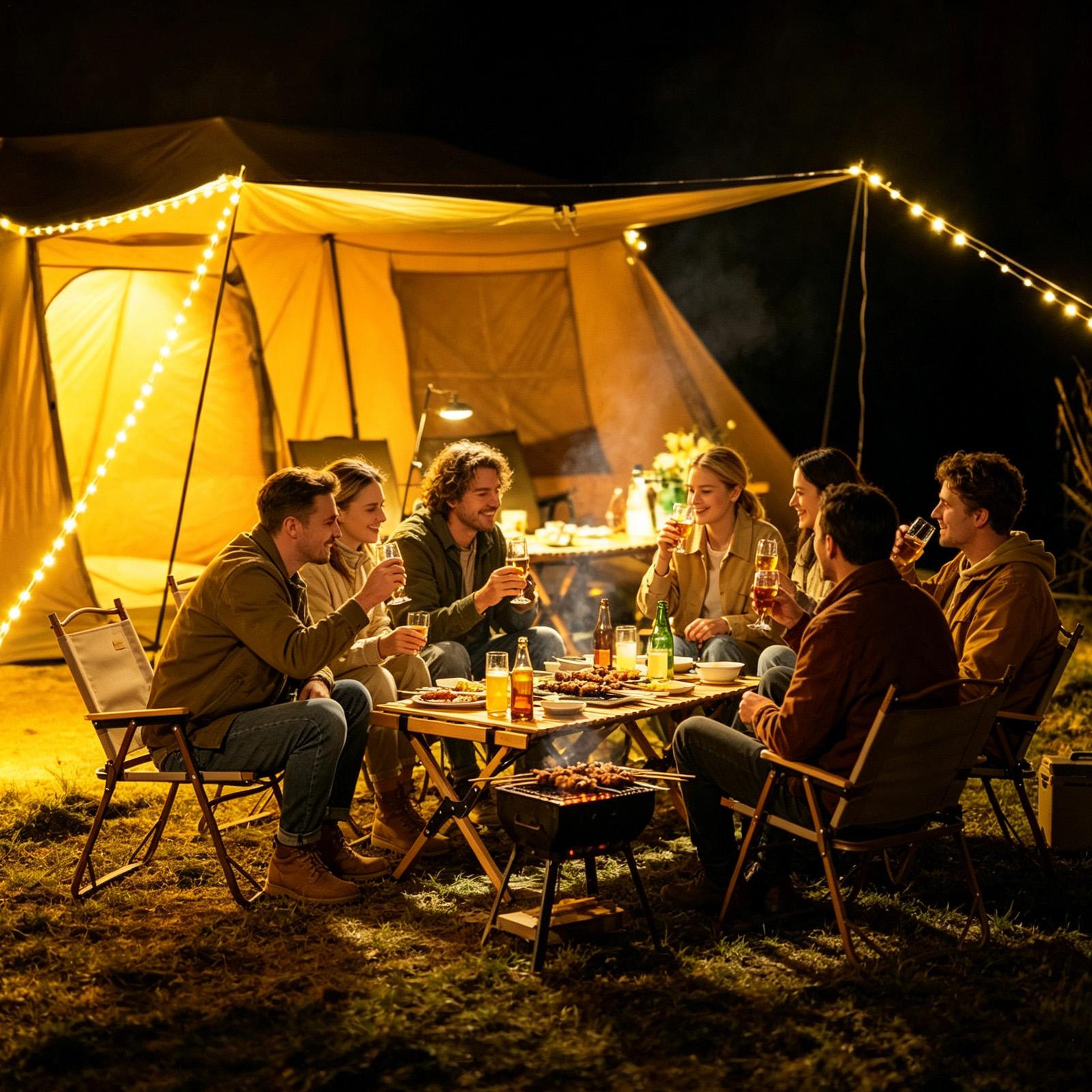 접이식 캠핑 스트링 라이트 20m 타입-C 충전식 26 - Outdoor Camping Lights String 리뷰 및 가격