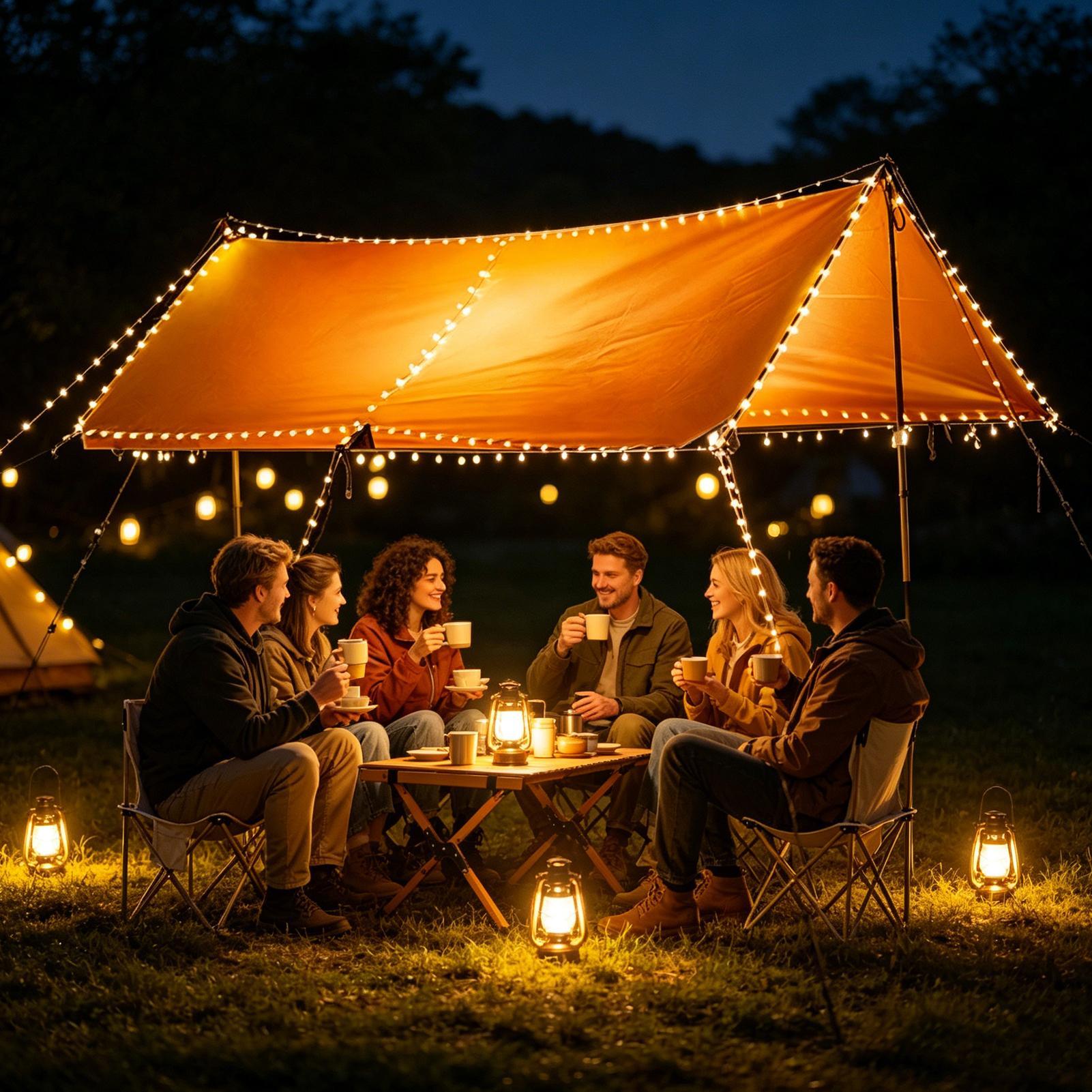 접이식 캠핑 스트링 라이트 20m 타입-C 충전식 26 - Outdoor Camping Lights String 리뷰 및 가격
