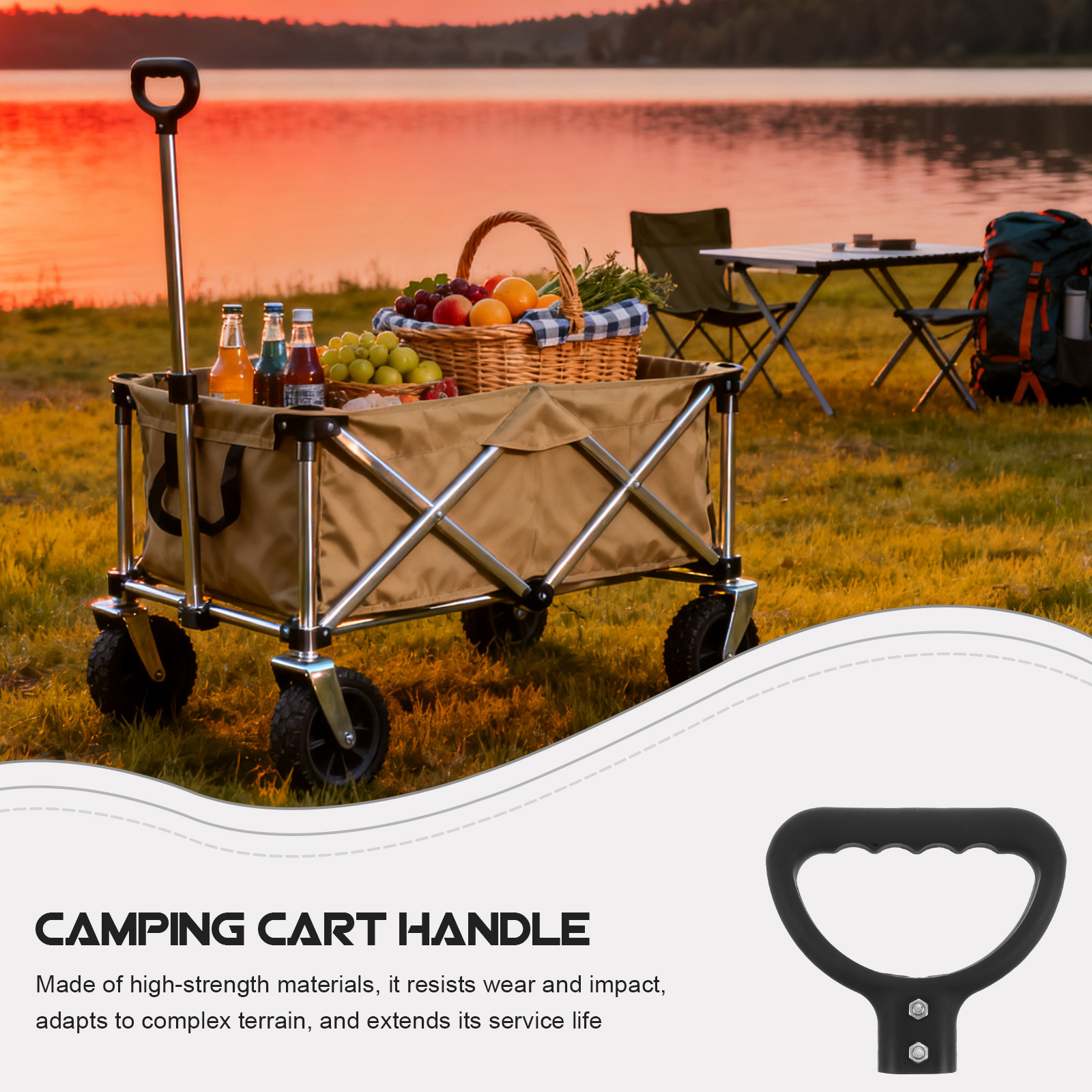 웨건 핸들바 교체용 평면 구멍 14x25mm 고강도 플 - Outdoor Camping Trolley 리뷰 및 가격